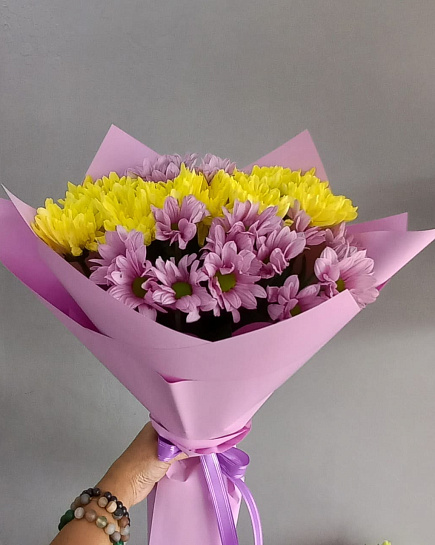 Bouquet of Bouquet of chrysanthemums flowers delivered to Almaty