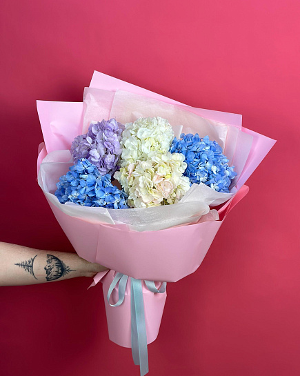 Bouquet of Airy bouquet of Hydrangea flowers delivered to Astana