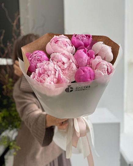 Bouquet of Bouquet of peonies MIX flowers delivered to Astana