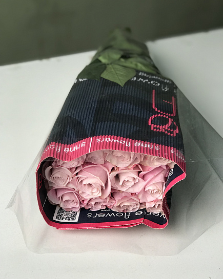 Bouquet of 25 roses in a mix pack flowers delivered to Astana
