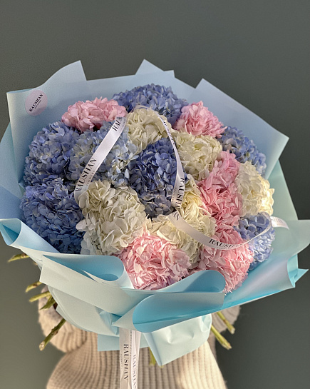 Bouquet of Lush bouquet of cloudy hydrangeas flowers delivered to Astana