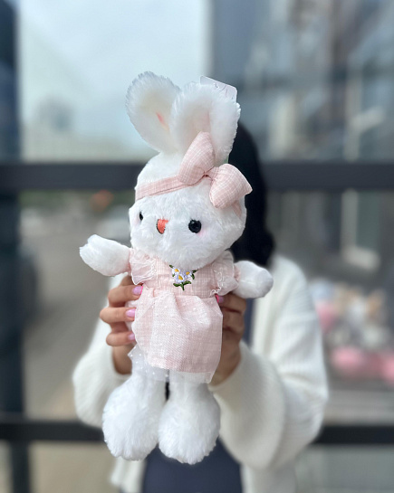 Bouquet of Bunny with bow 40cm flowers delivered to Astana