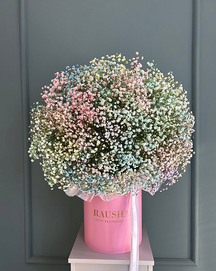 Bouquet of Large box of gypsophila flowers delivered to Astana