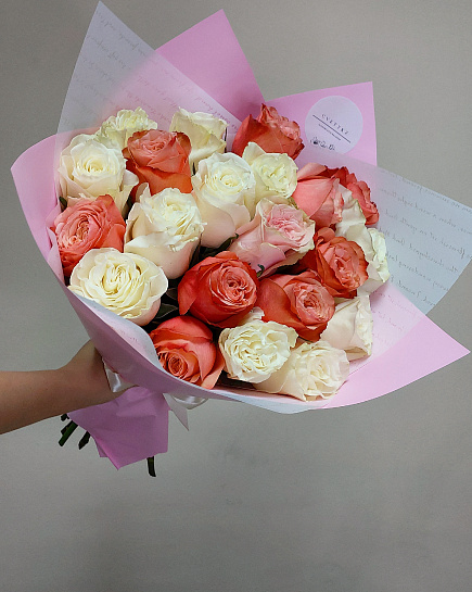 Bouquet of Mix Roses 25 flowers delivered to Pavlodar