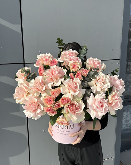 Bouquet of BIG box M size flowers delivered to Astana