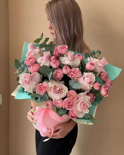 Bouquet of Lush composition flowers delivered to Almaty