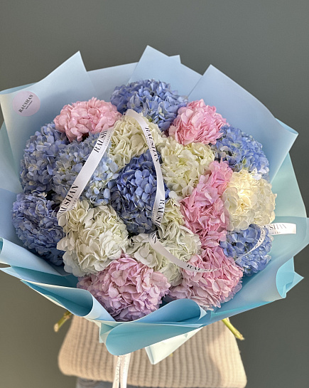 Bouquet of Lush bouquet of cloudy hydrangeas flowers delivered to Astana