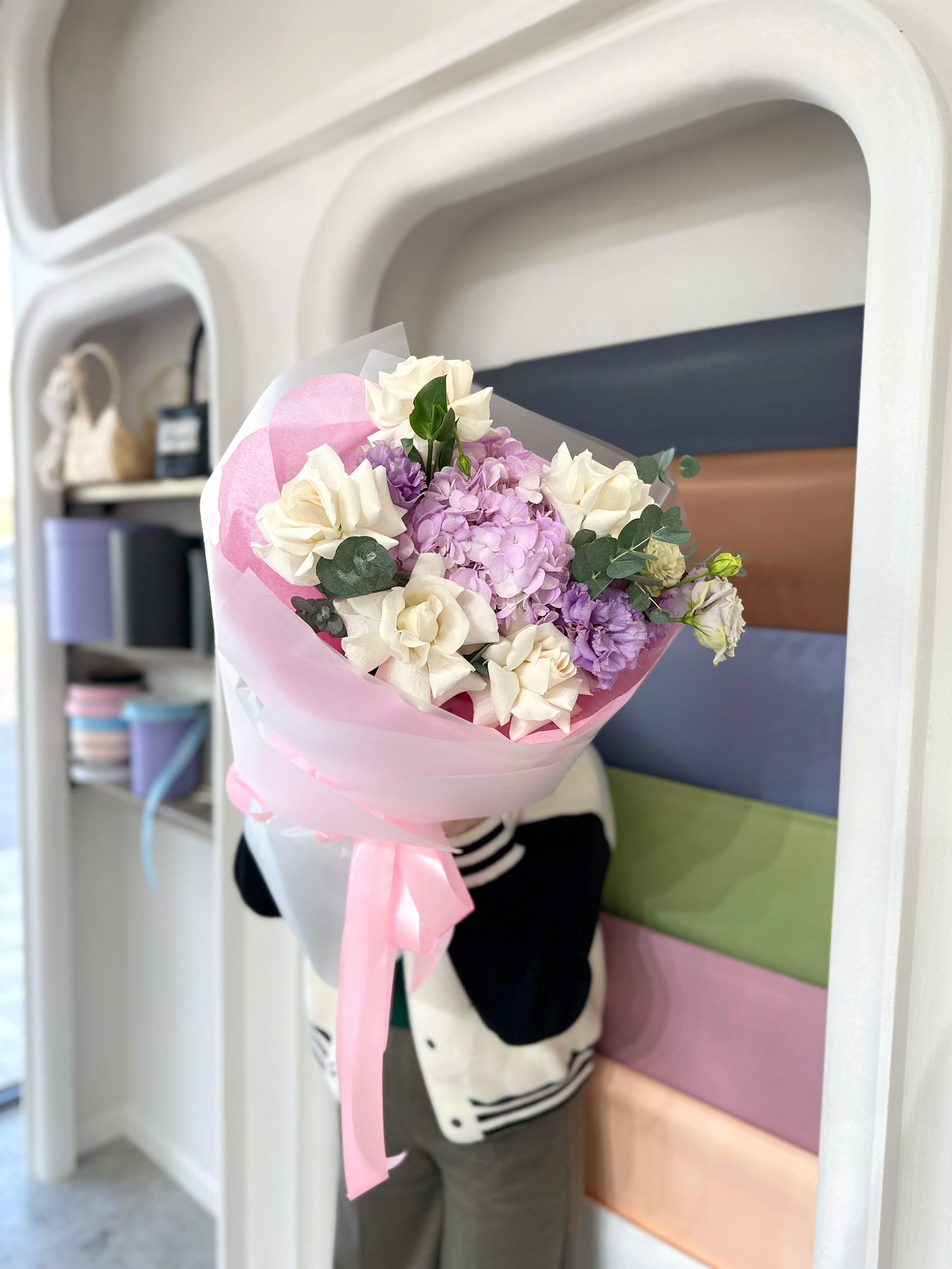 Bouquet of Soft touch flowers delivered to Shymkent