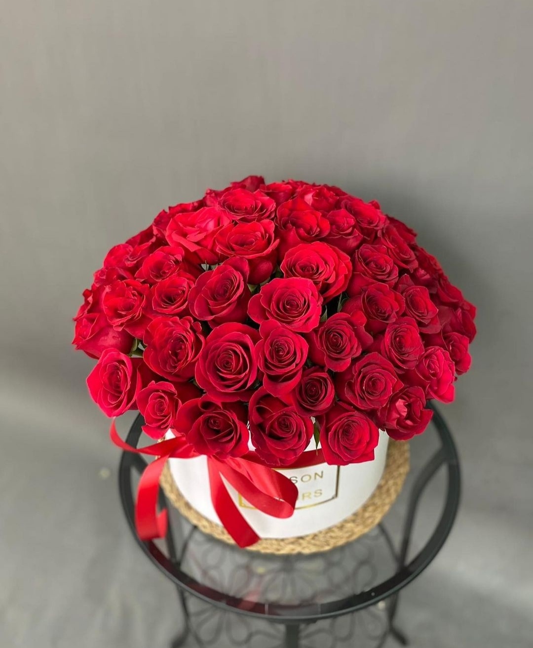 51 роза в коробке ❤️ с доставкой по Алматы