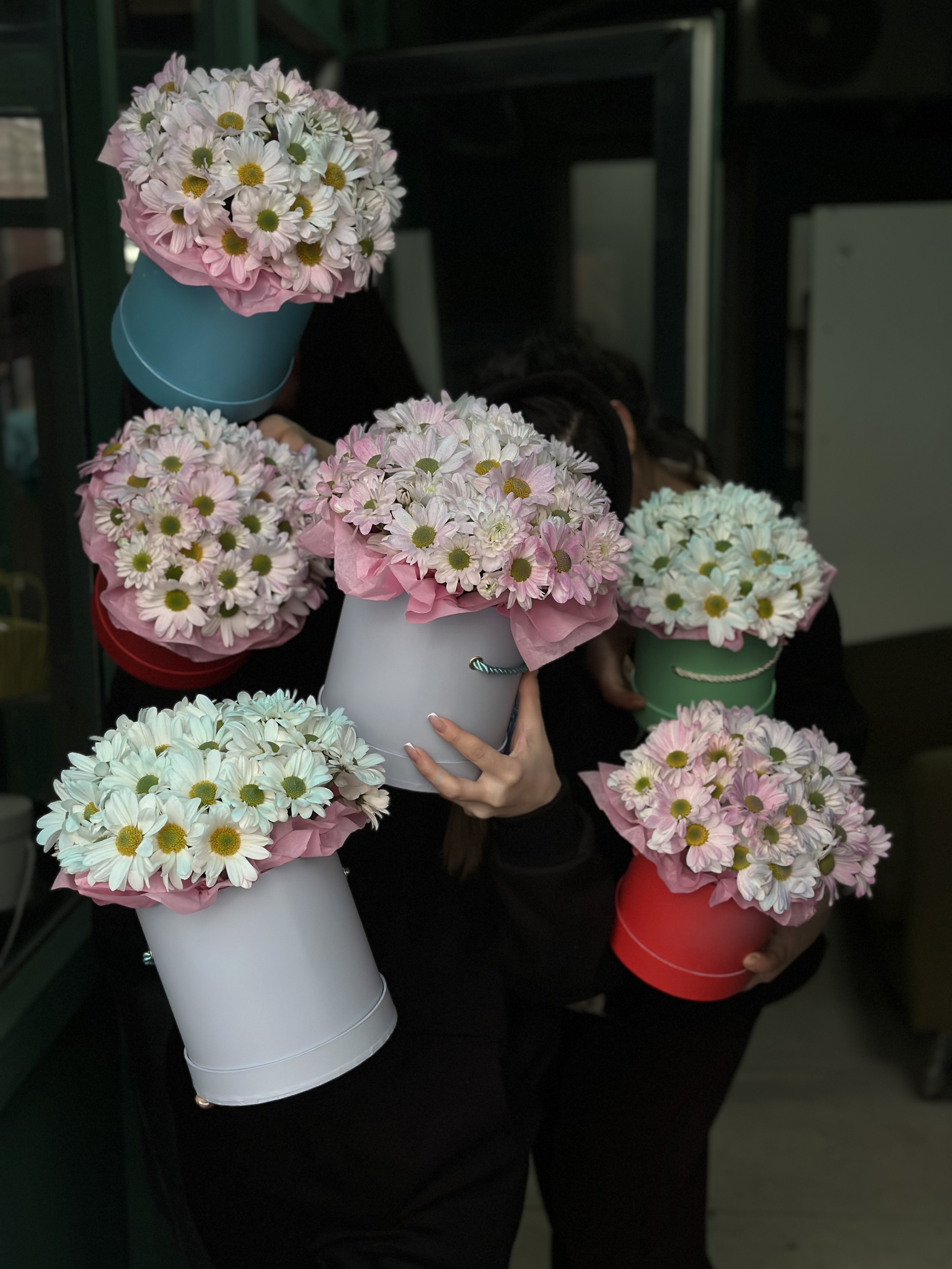 Bouquet of Chrysanthemums flowers delivered to Karaganda