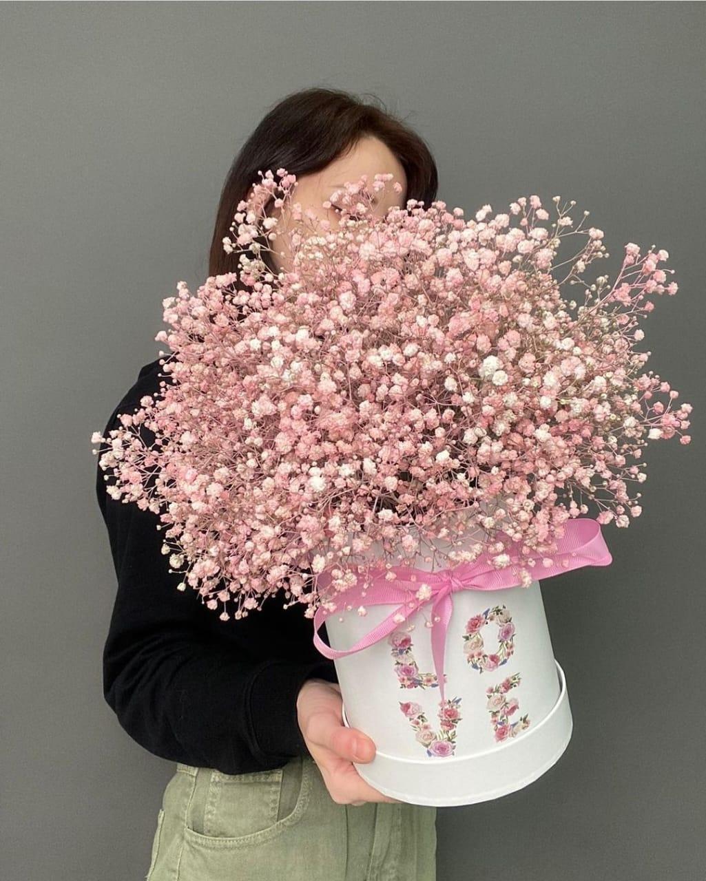 Bouquet of Pink cloud gypsophila ❤️ flowers delivered to Almaty