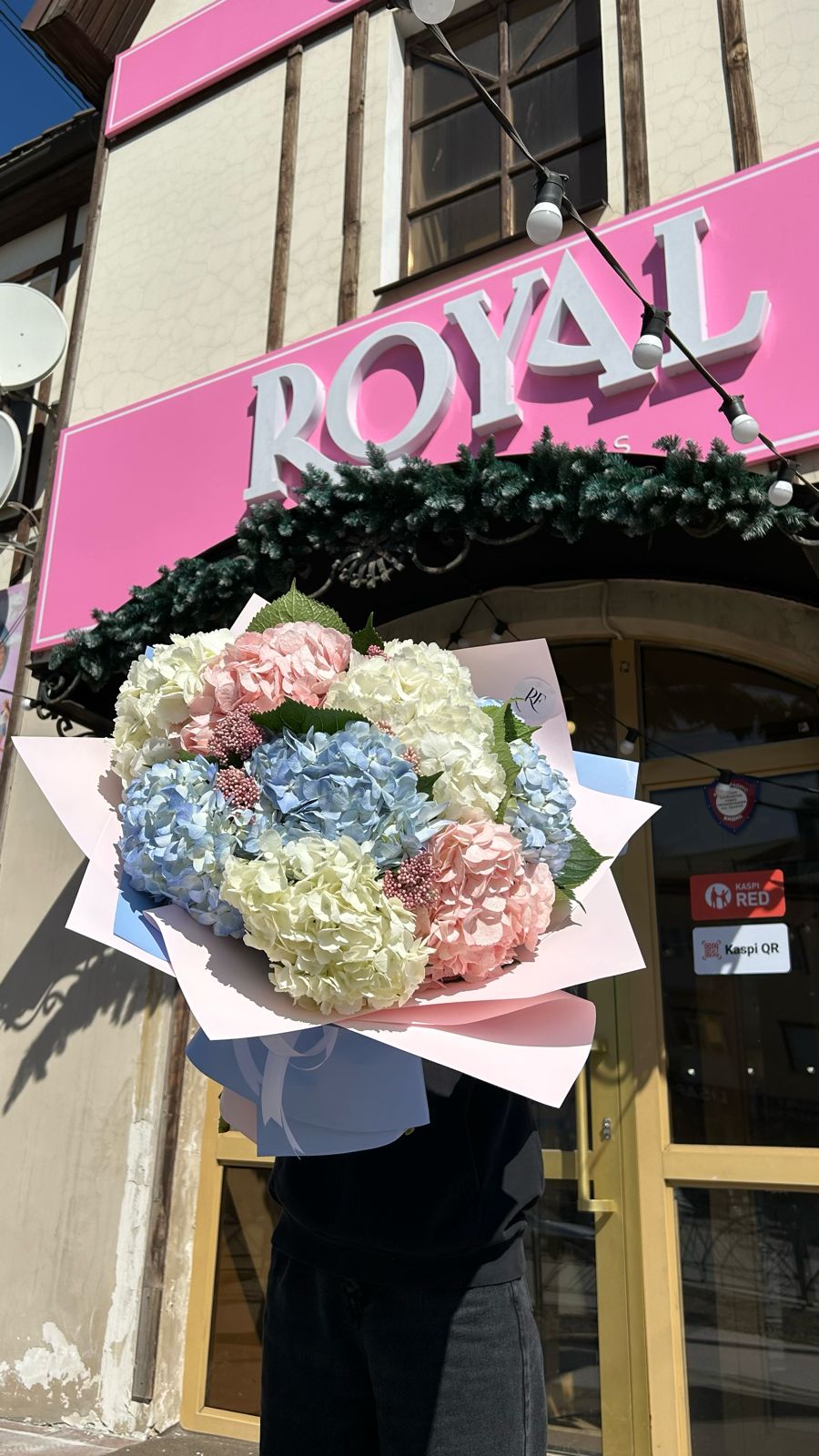 Bouquet of cloud of hydrangeas flowers delivered to Ust-Kamenogorsk