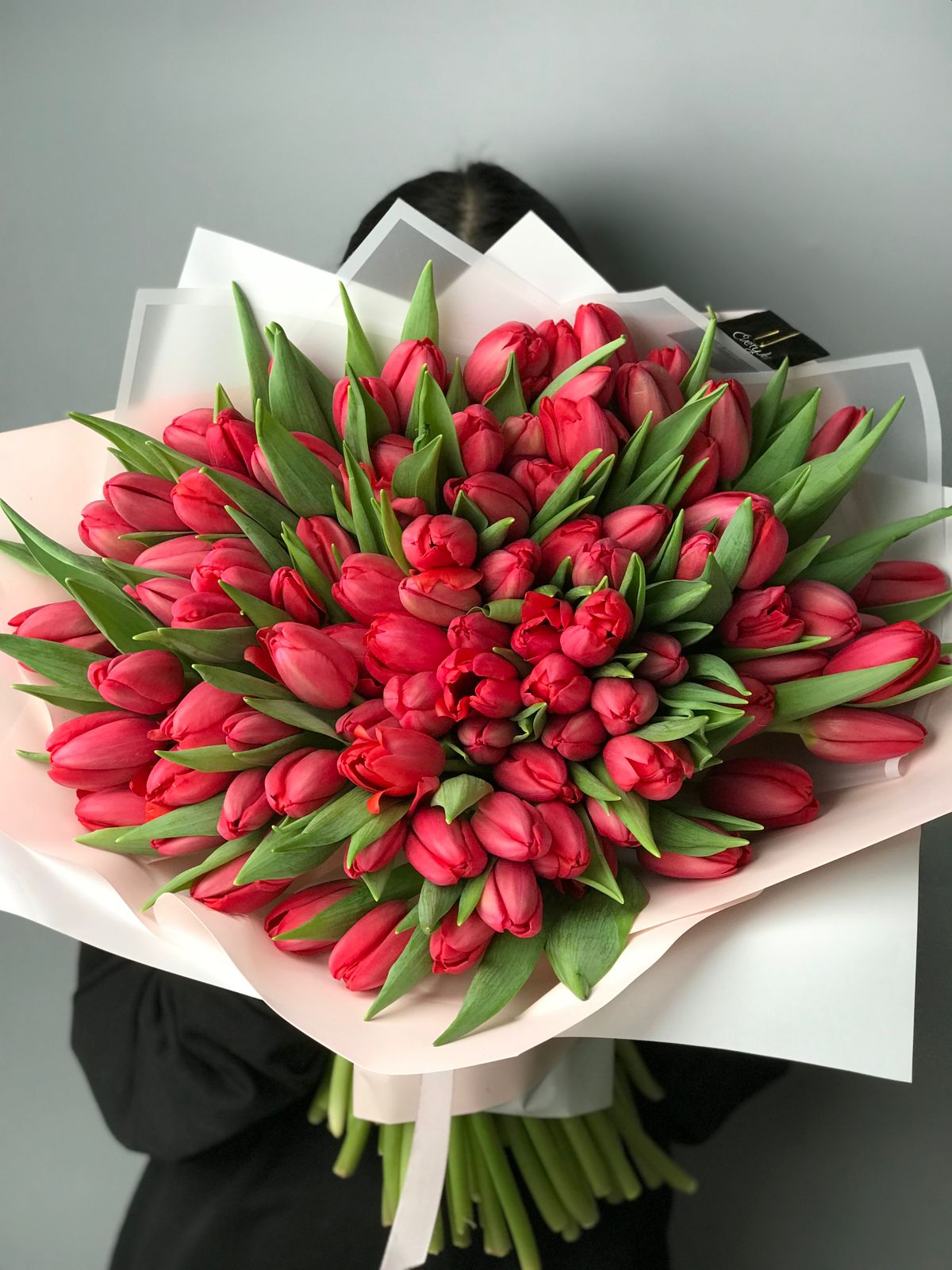 Bouquet of Tulips 101 pcs flowers delivered to Semey