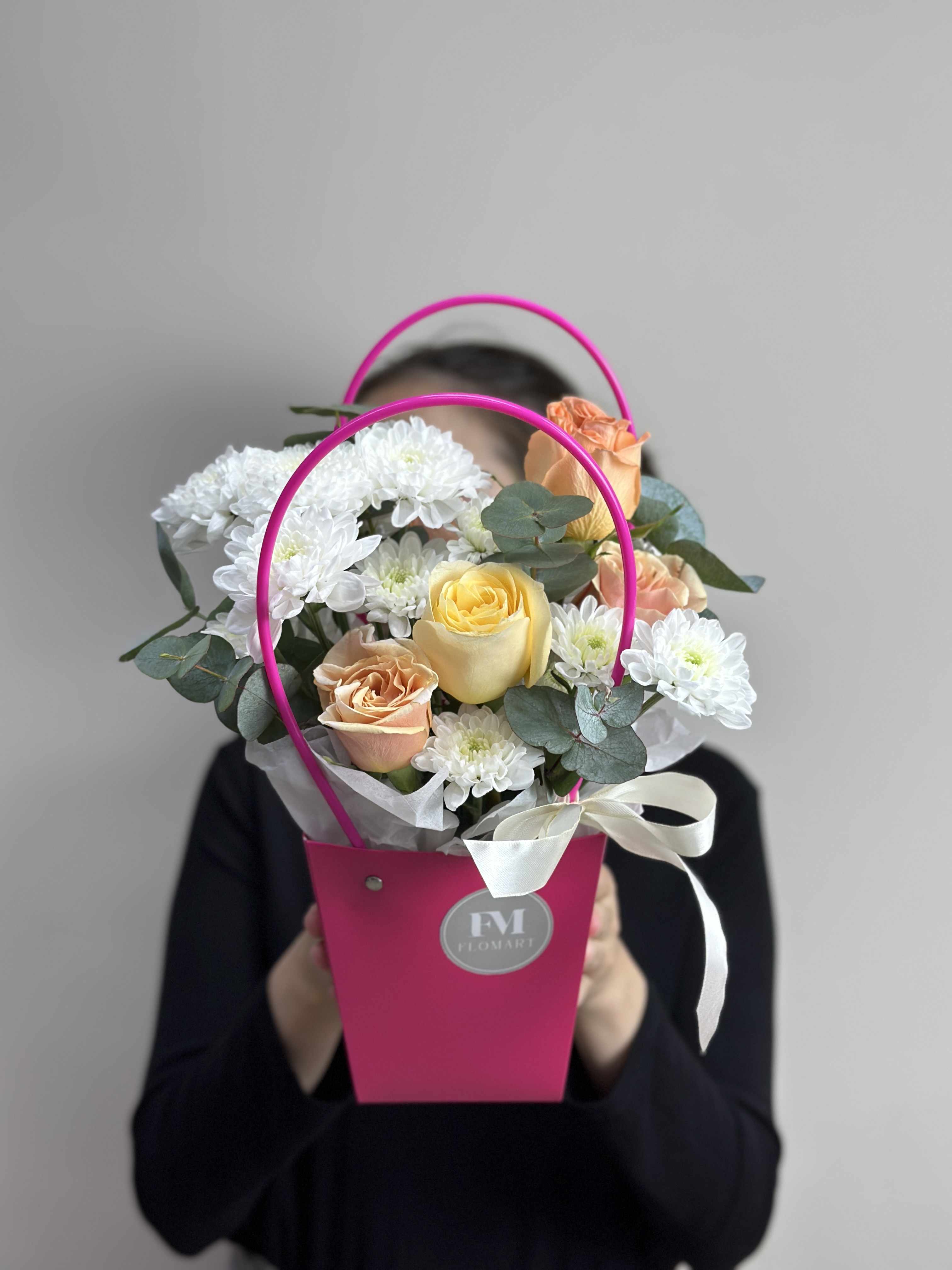 Bouquet of Handbag Citrus mix flowers delivered to Astana