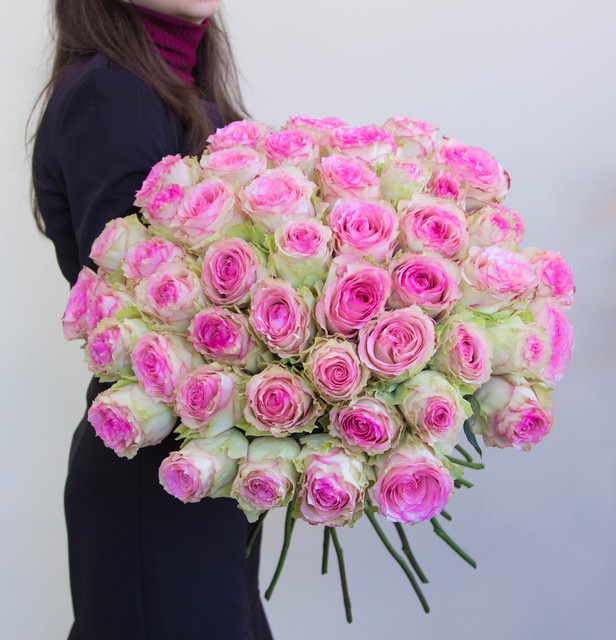 Bouquet of 33 pink roses