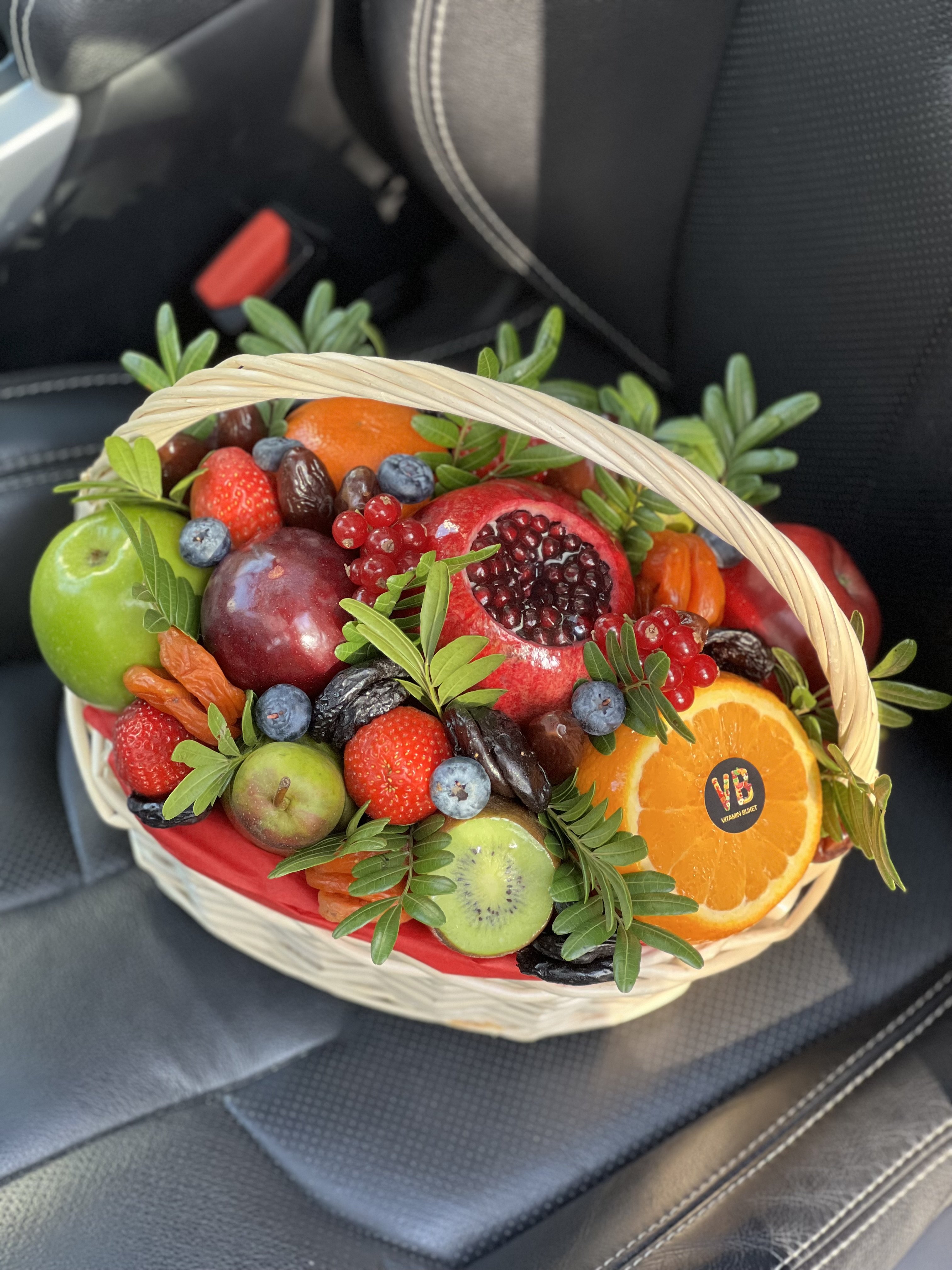 Корзина фрукты/ сухофрукты/ ягоды 25 см с доставкой по Алматы