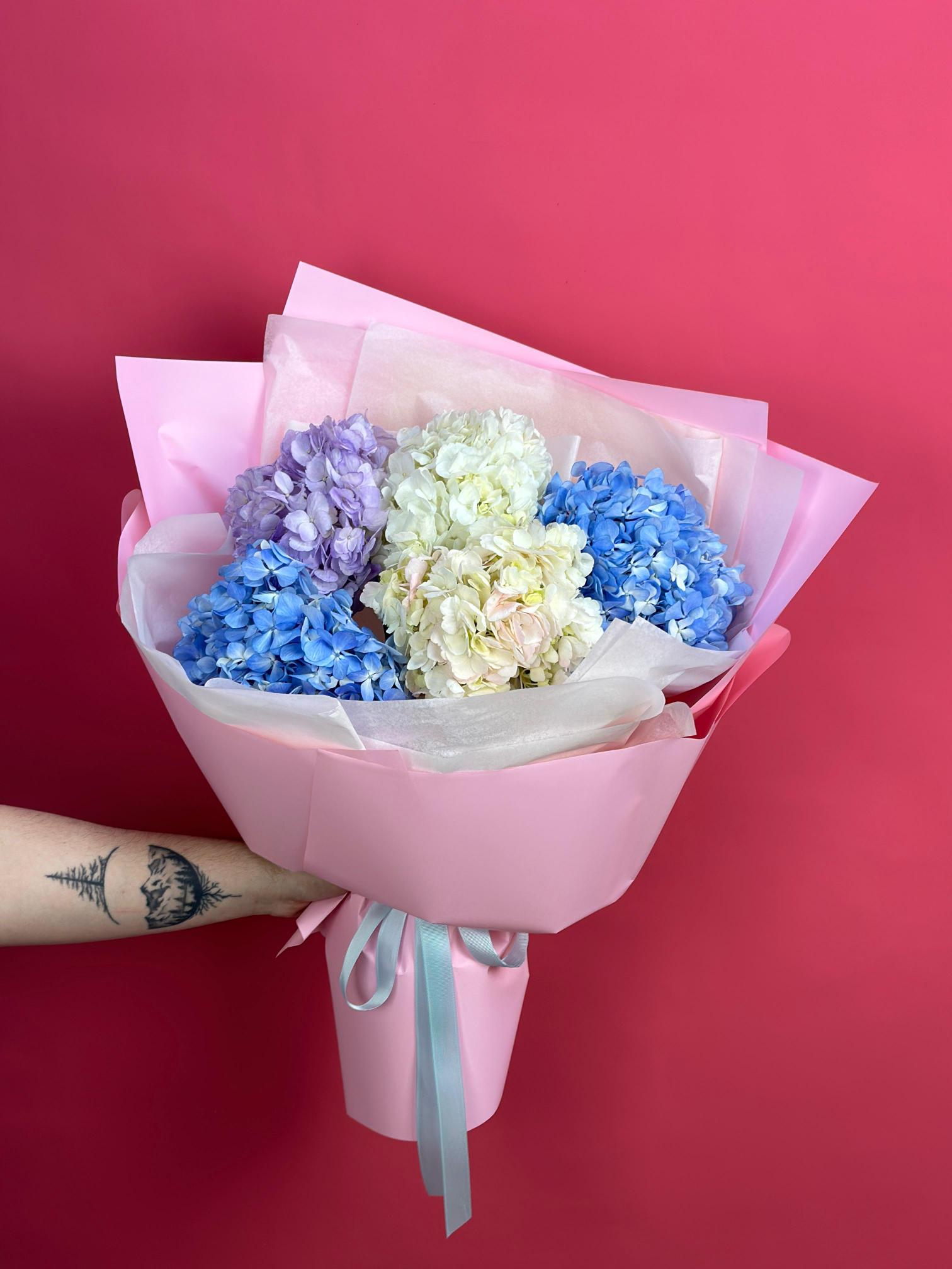 Bouquet of Airy bouquet of Hydrangea flowers delivered to Astana