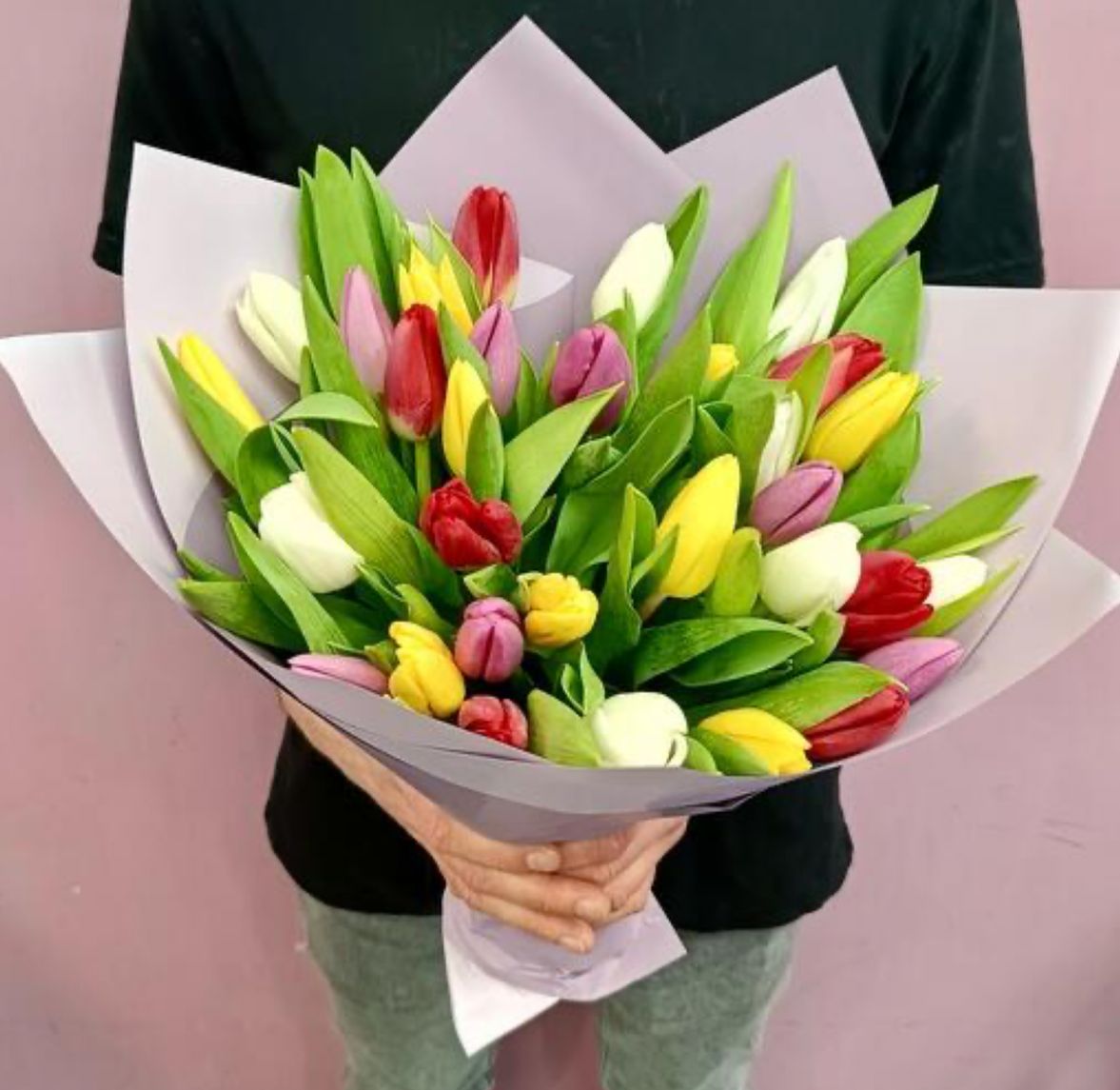 Bouquet of Bouquet of 31 tulips flowers delivered to Aktau