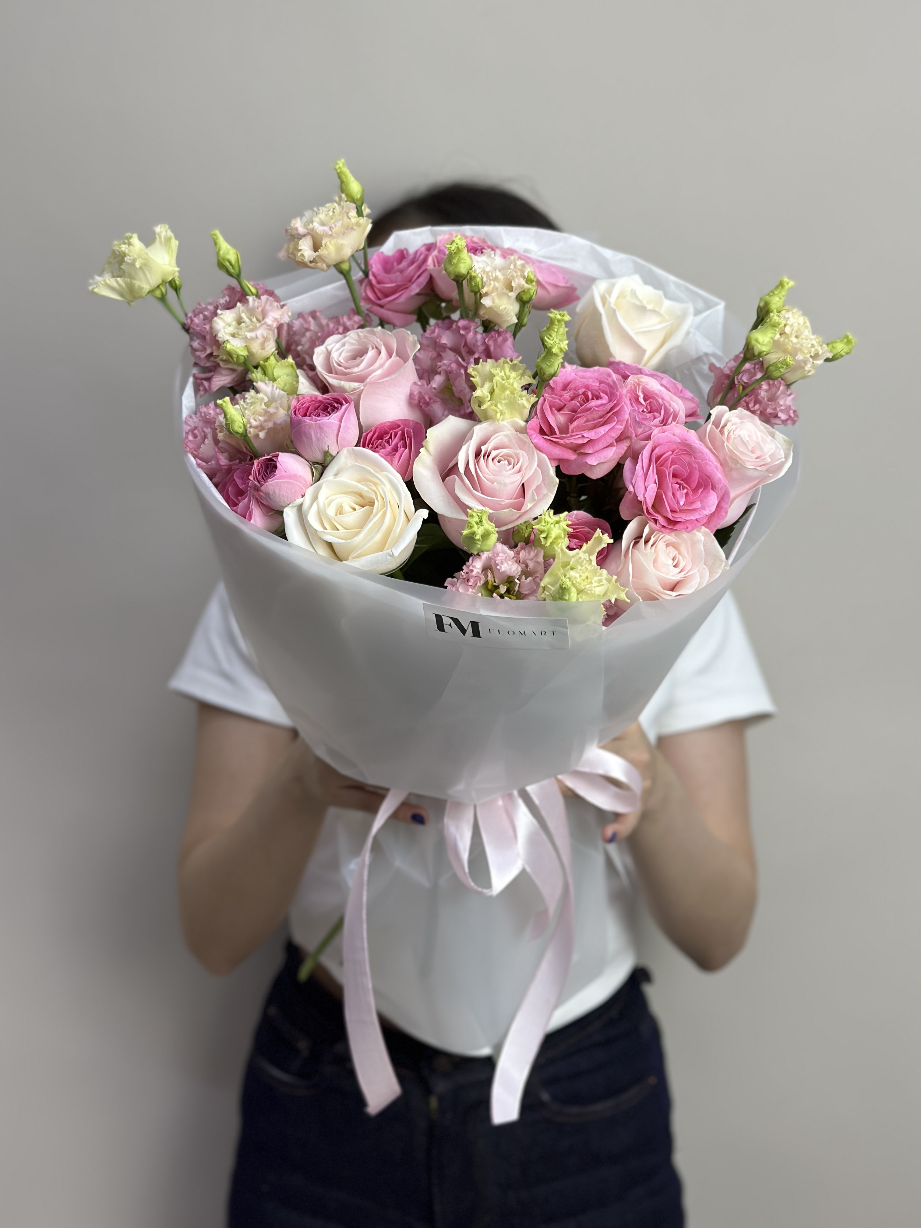 Bouquet of Openwork garden flowers delivered to Astana