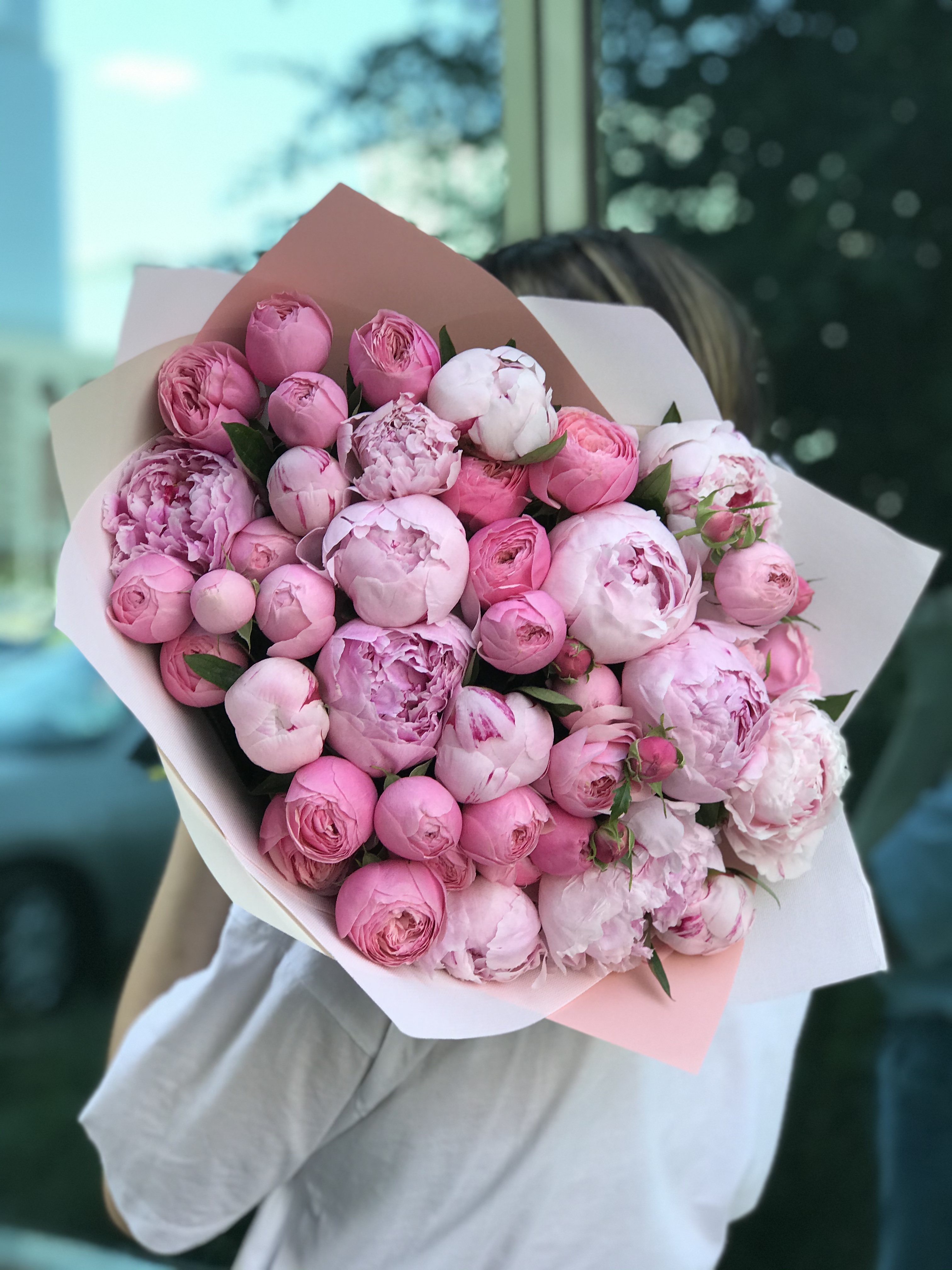 Bouquet of SILVIA PINK flowers delivered to Astana