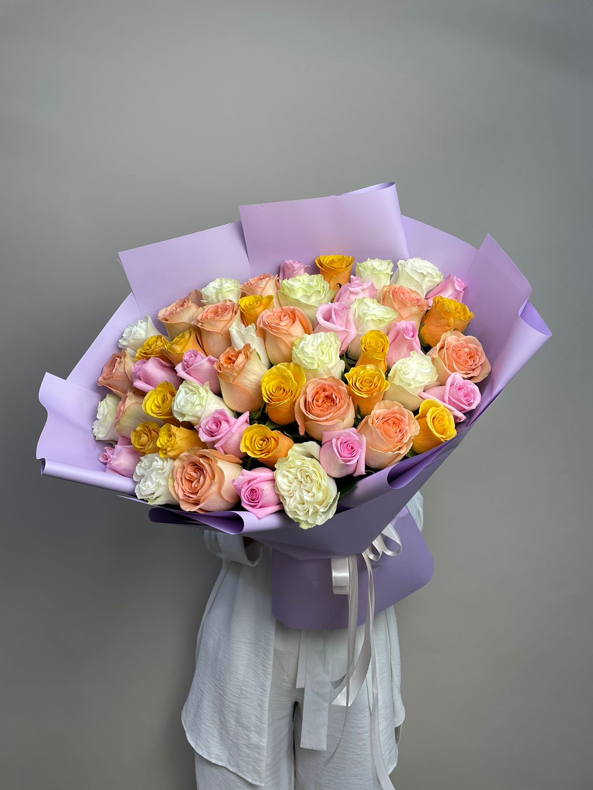 Bouquet of 51 roses (50 cm) flowers delivered to Astana