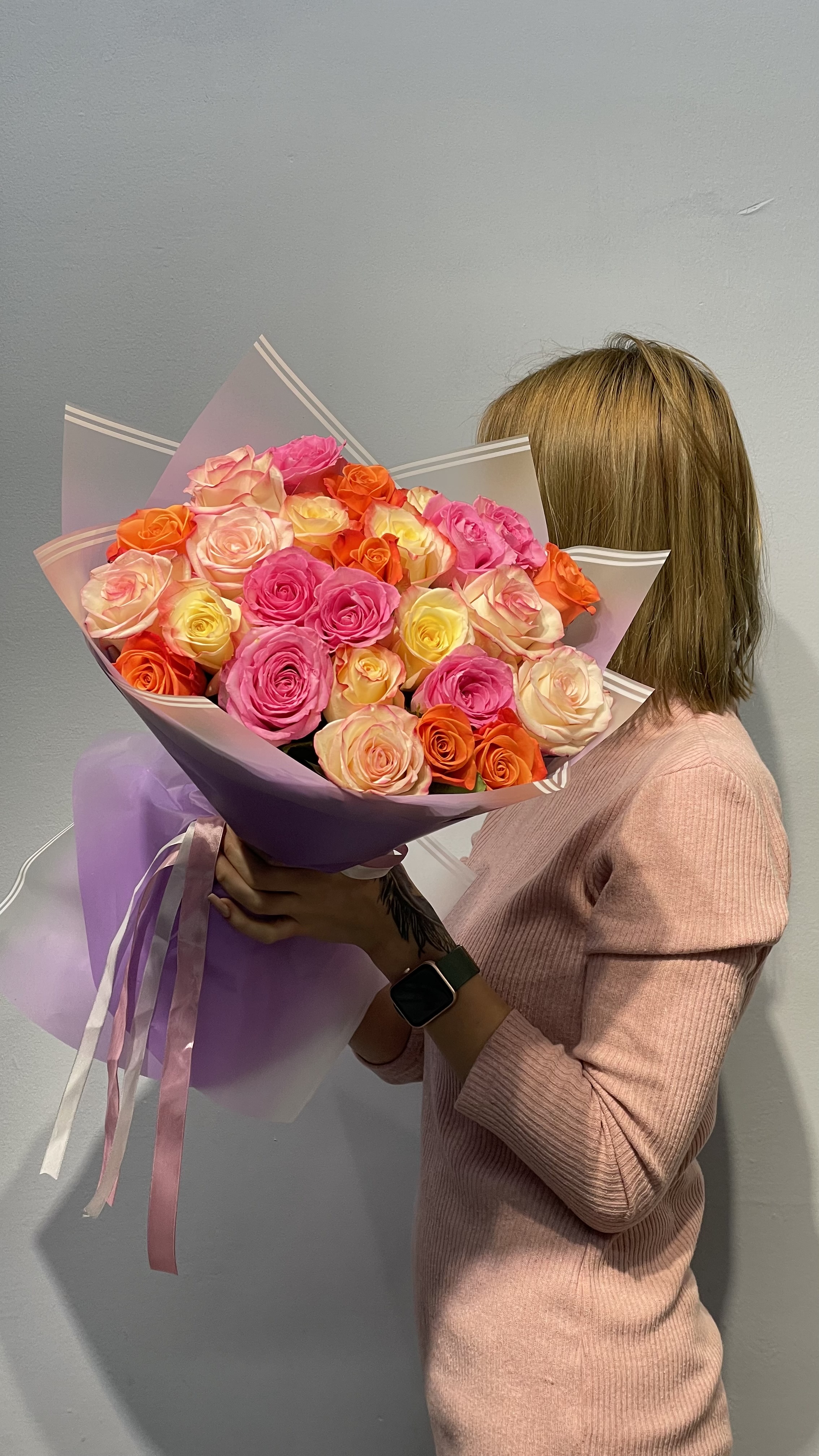 Bouquet of Roses mix 25 flowers delivered to Astana