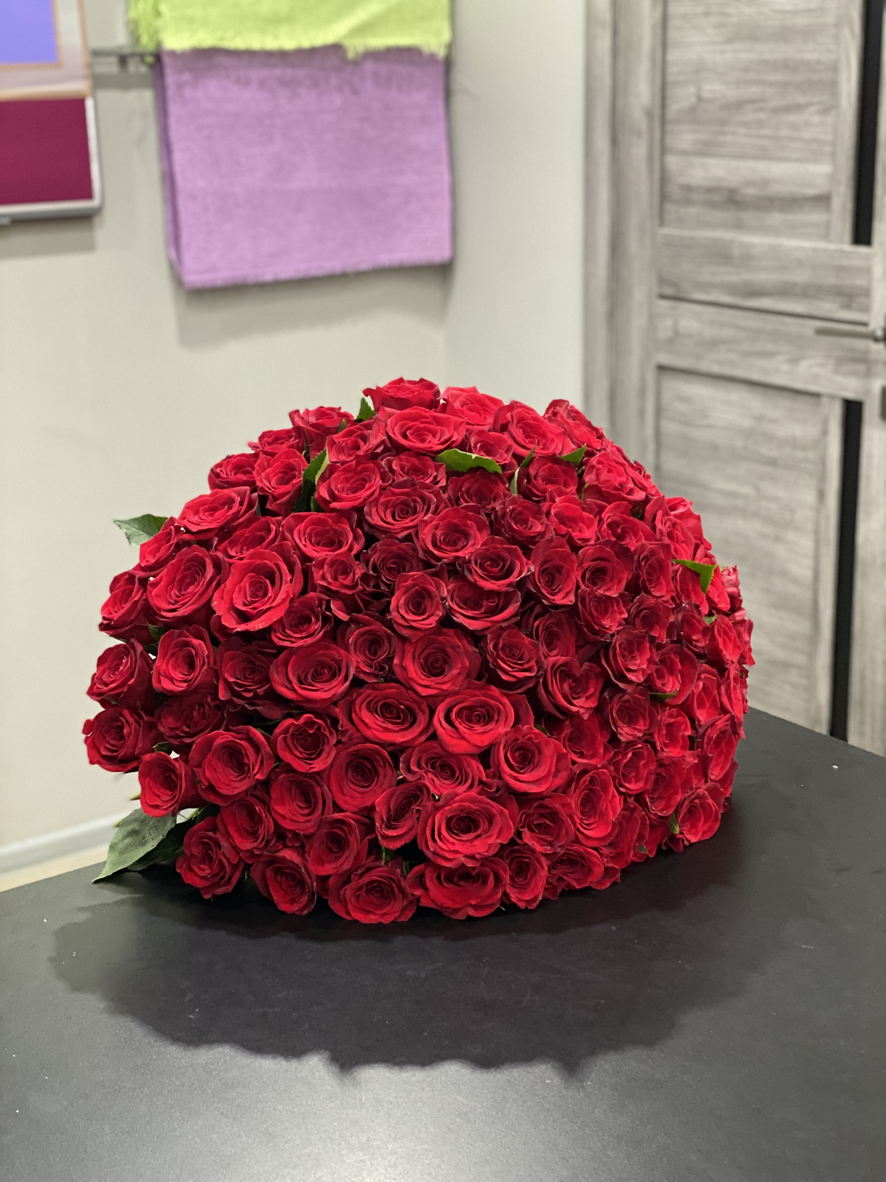 Bouquet of Bouquet of 101 roses flowers delivered to Pavlodar
