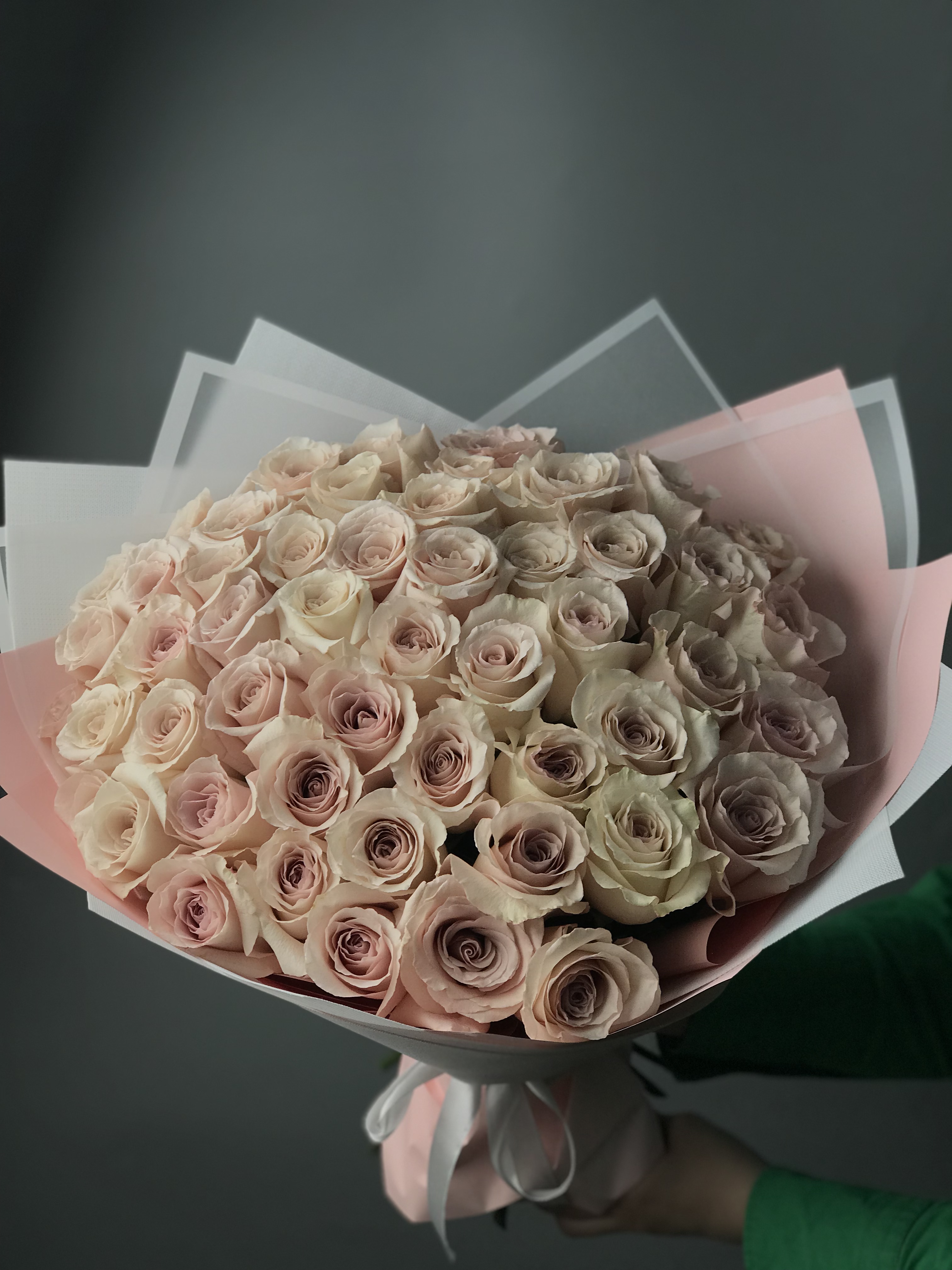 Bouquet of Mono QUICKSAND 51 pcs flowers delivered to Astana