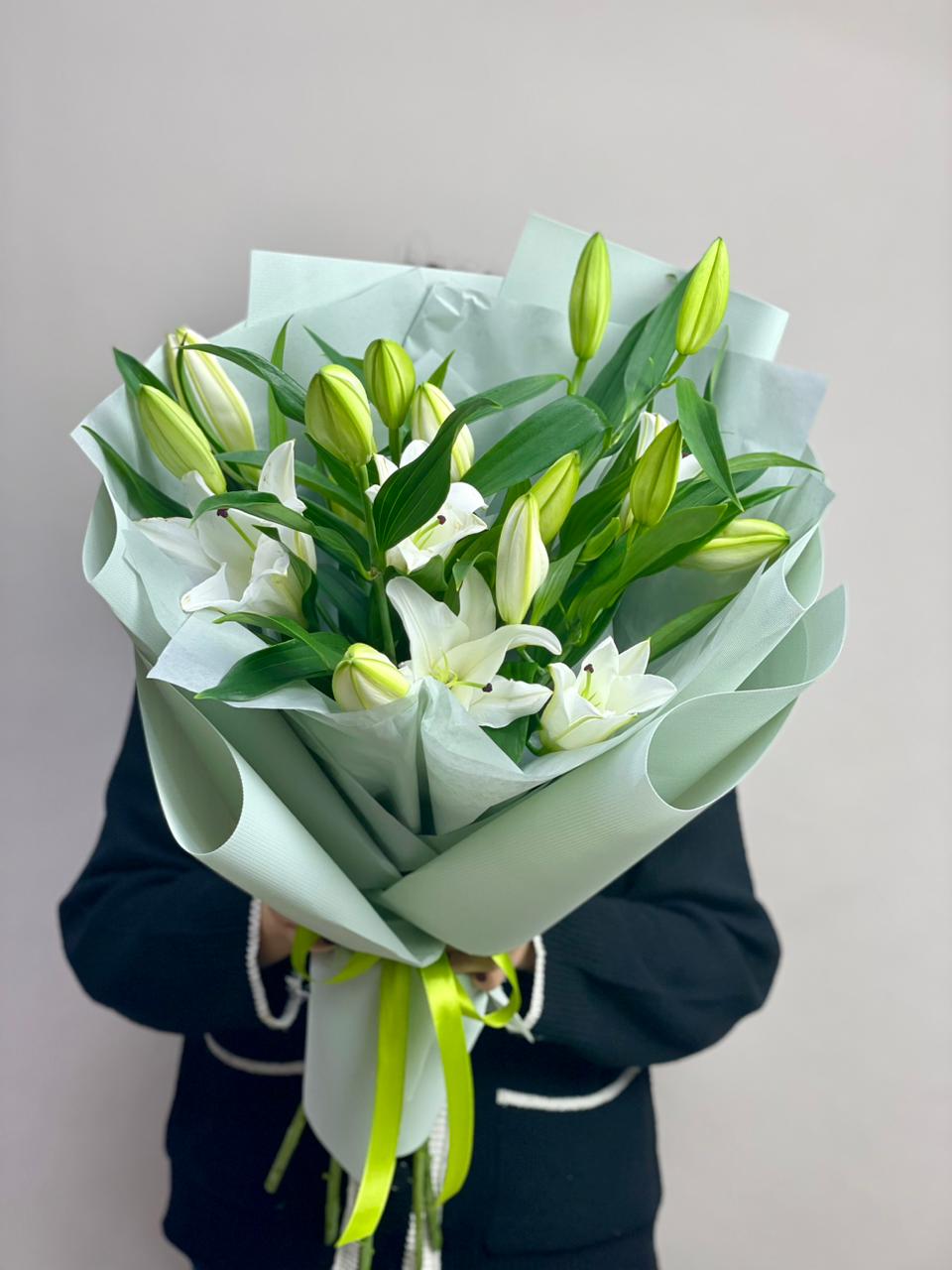 Bouquet of Fragrant lily flowers delivered to Astana