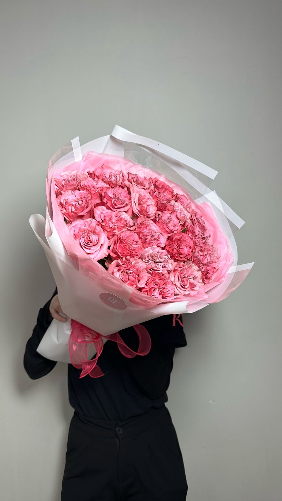 Bouquet of 25 peony roses flowers delivered to Ust-Kamenogorsk