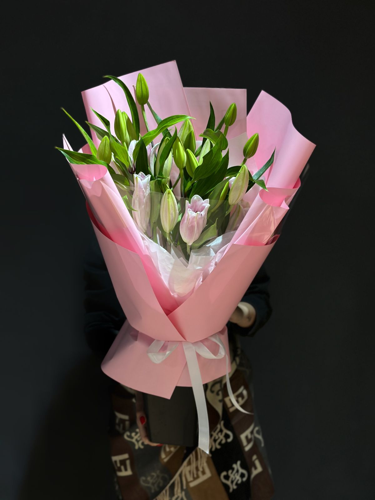 Bouquet of Royal lily flowers delivered to Astana