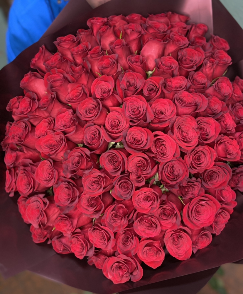 Красные розы 101 с доставкой по Костанае