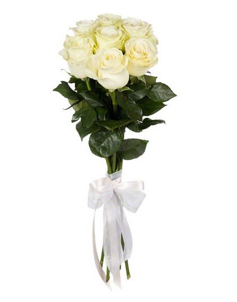 Букет из белых роз "Маргарита"