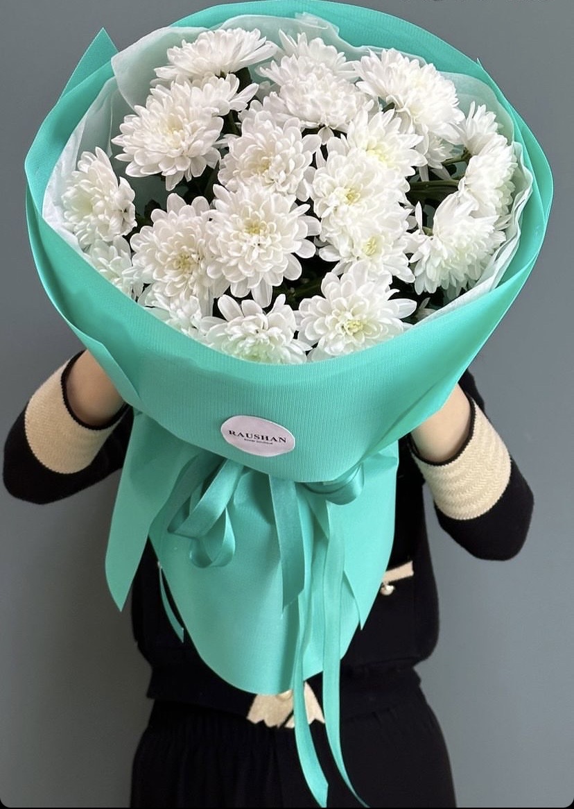 Bouquet of Mono bouquet of chrysanthemums flowers delivered to Astana