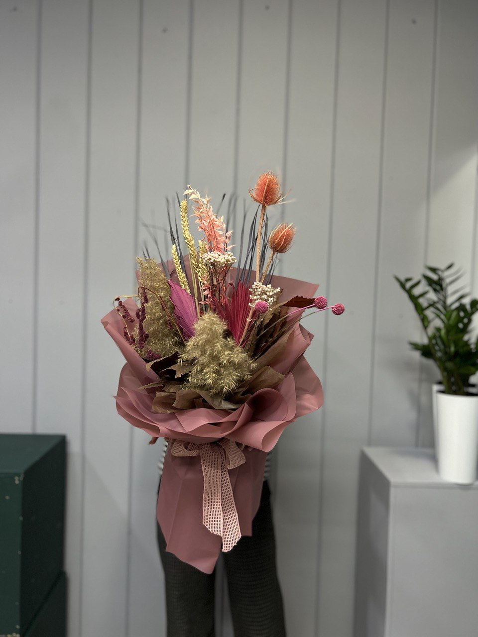 Bouquet of Bouquet of dried flowers (pink) flowers delivered to Astana