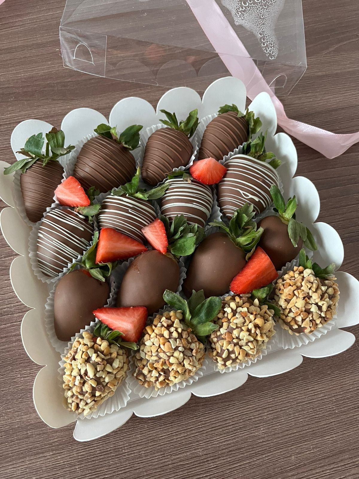 Bouquet of Strawberry Box - “Amore” flowers delivered to Aktobe