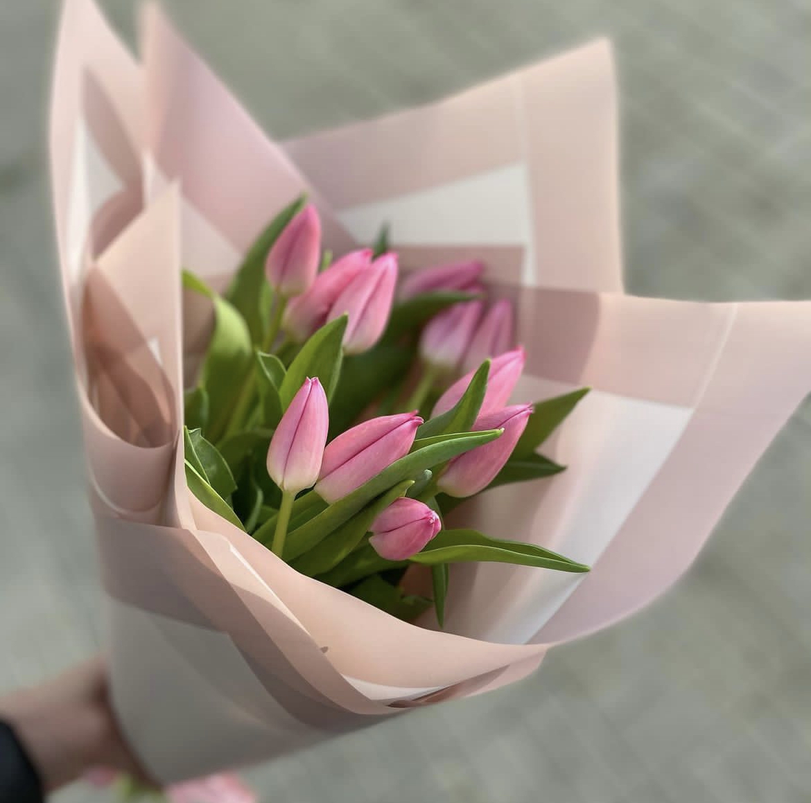 Розовые тюльпаны с доставкой по Костанае