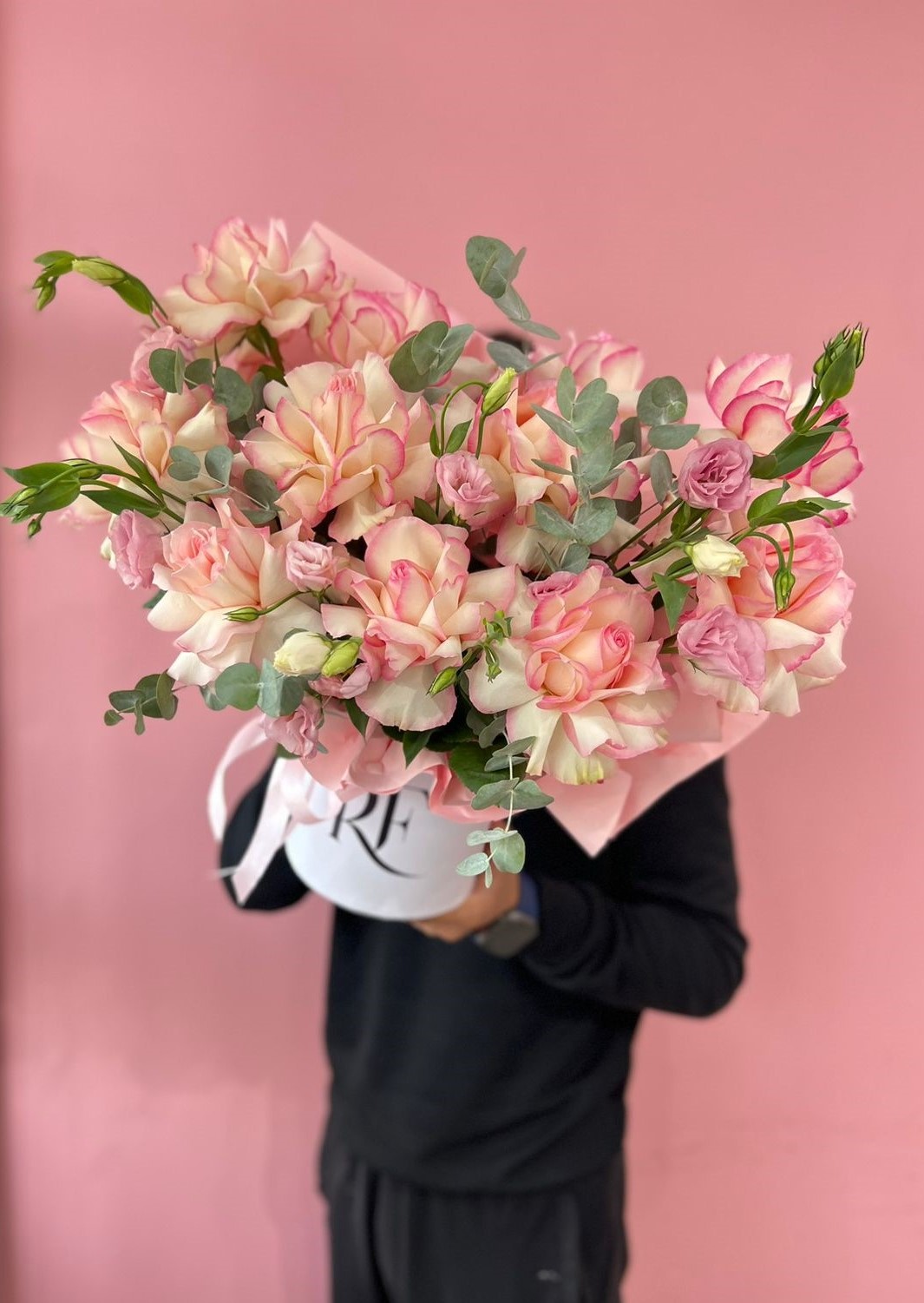 Bouquet of Composite composition in box S flowers delivered to Shymkent