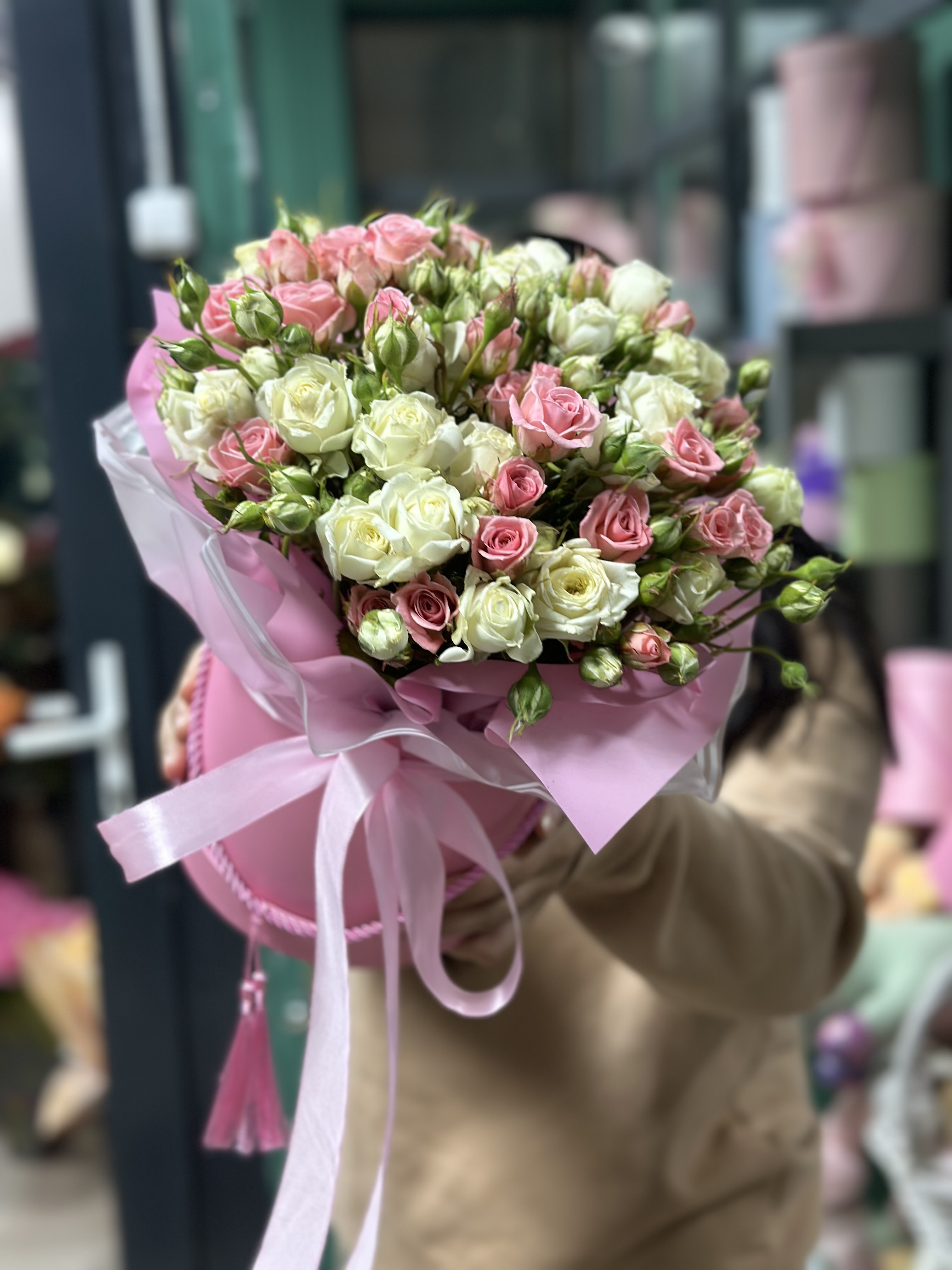 Bouquet of Box “Tenderness” flowers delivered to Karaganda