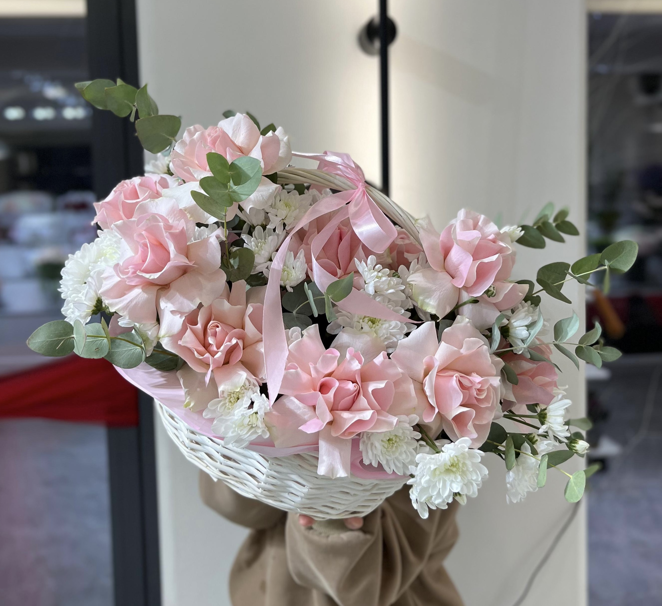 Bouquet of Basket of happiness flowers delivered to Shymkent