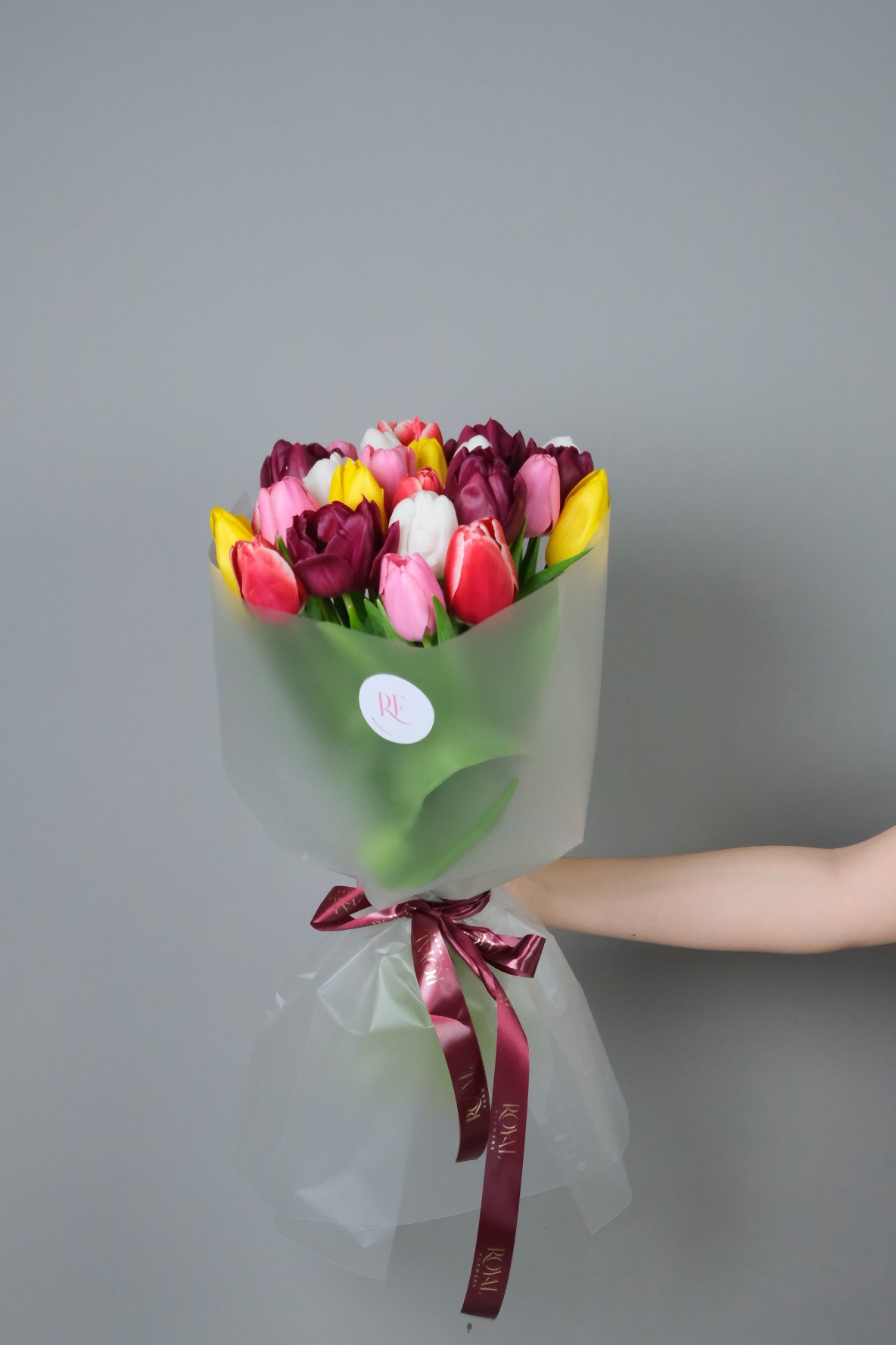Bouquet of Bouquet of 35 tulips flowers delivered to Almaty