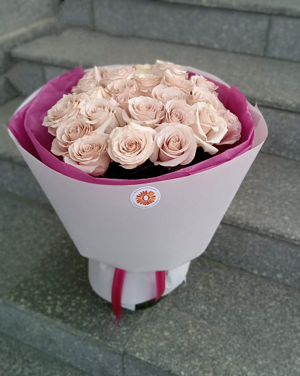 Букет из 25 голландских роз с доставкой по Алматы