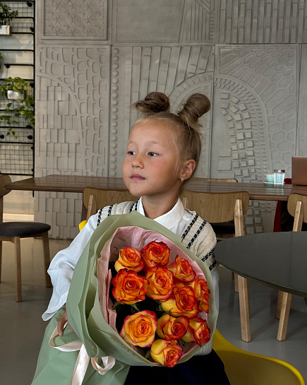 Bouquet of Bouquet of 11 orange roses flowers delivered to Astana