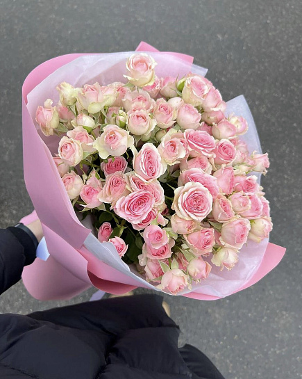 Bouquet of Peony bush rose flowers delivered to Kostanay.
