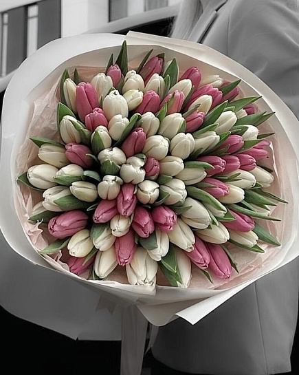 Bouquet of Premium bouquet of Delicate Tulips for the Princess flowers delivered to Almaty