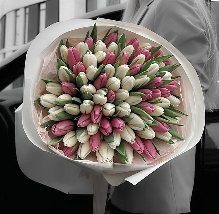 Premium bouquet of Delicate Tulips for the Princess