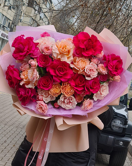 Bouquet of With no reason flowers delivered to Almaty