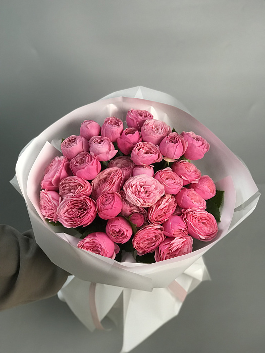 Silva pink bouquet of peony roses