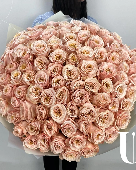 Bouquet of Bouquet of roses Shimmer 101 pcs flowers delivered to Astana