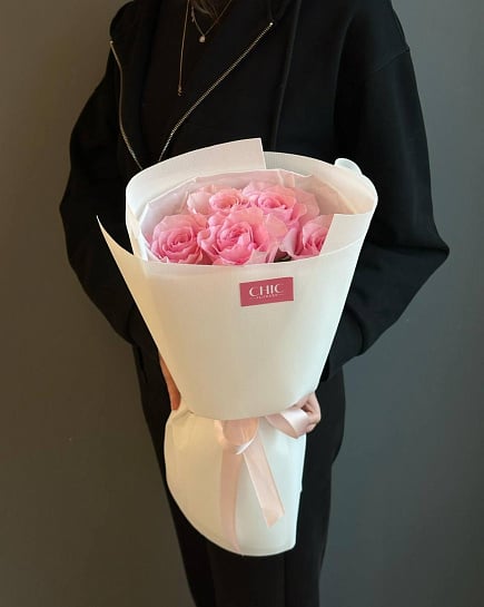 5 Dutch rose bouquet with delivery to Astana